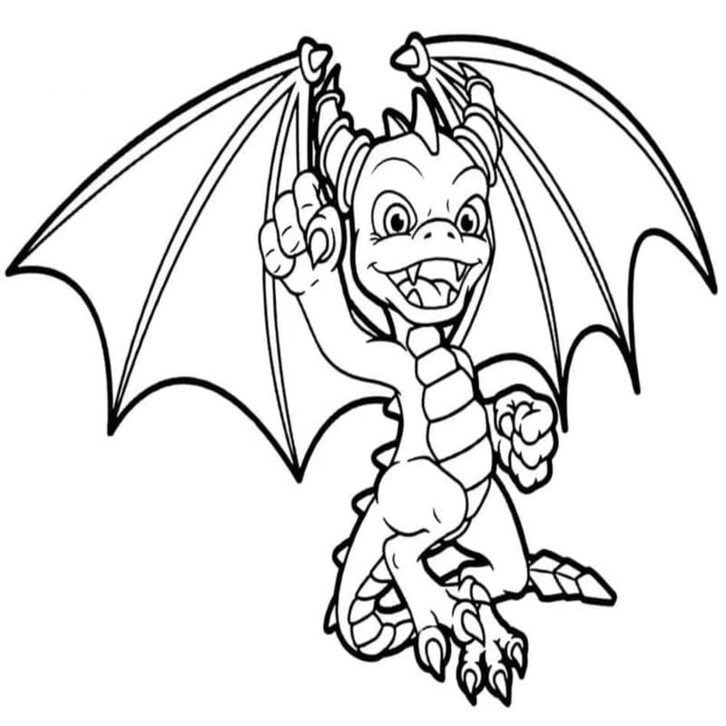 Kolorowanki Spyro bezpłatny wydruku dla dzieci