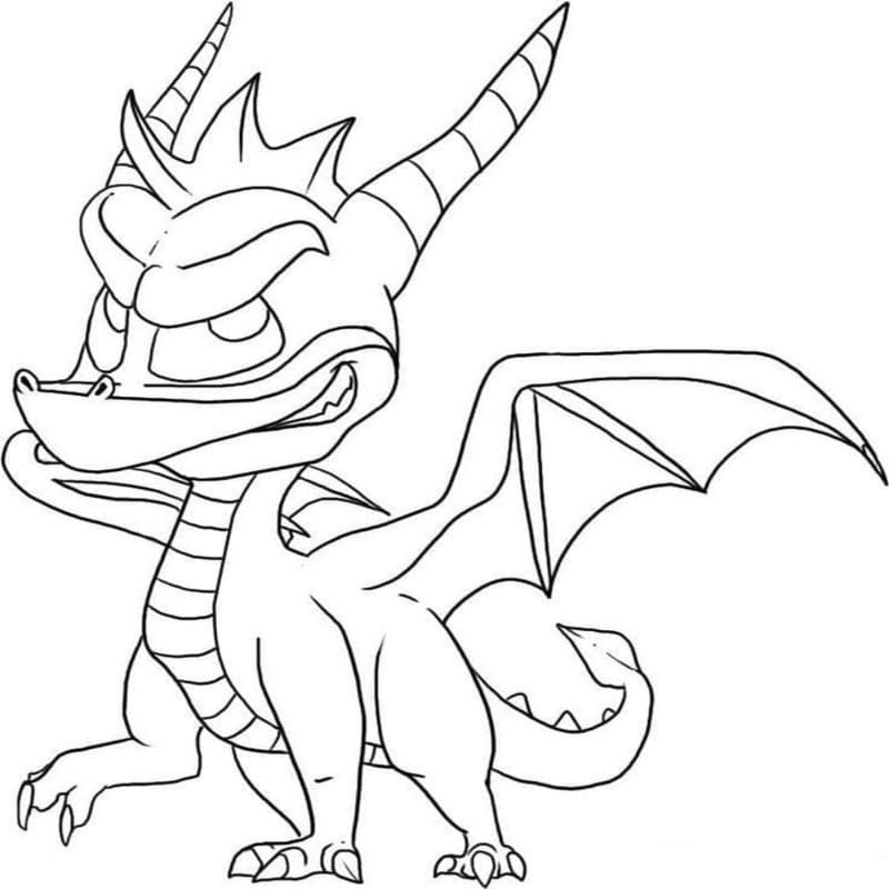 Kolorowanka Spyro bezpłatny wydruku łatwy