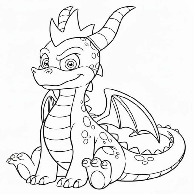 Kolorowanka Spyro wydruku łatwy