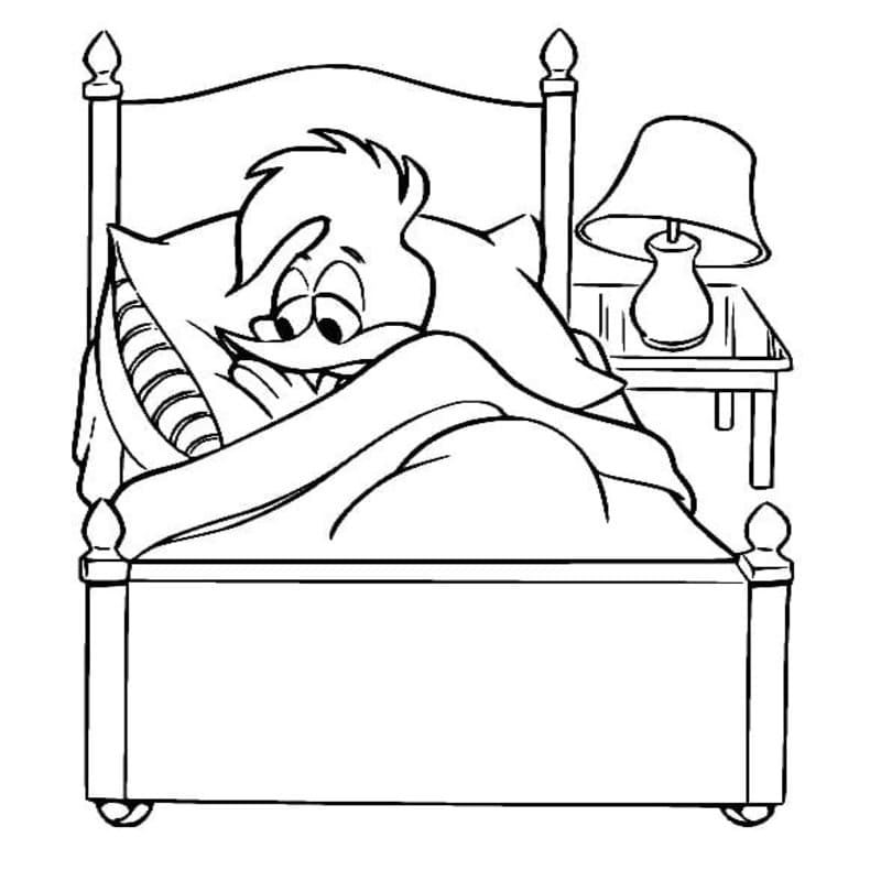 Kolorowanka Woody Woodpecker bezpłatny wydruku dla dzieci