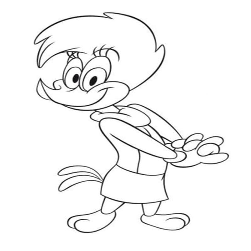 Kolorowanka Woody Woodpecker bezpłatny wydruku łatwy