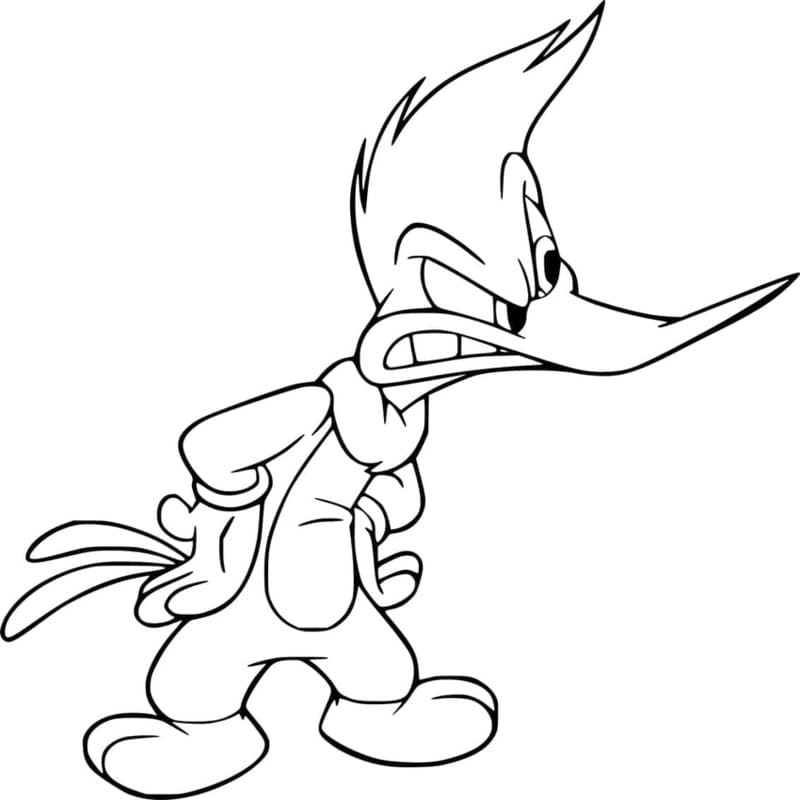 Kolorowanka Woody Woodpecker bezpłatny