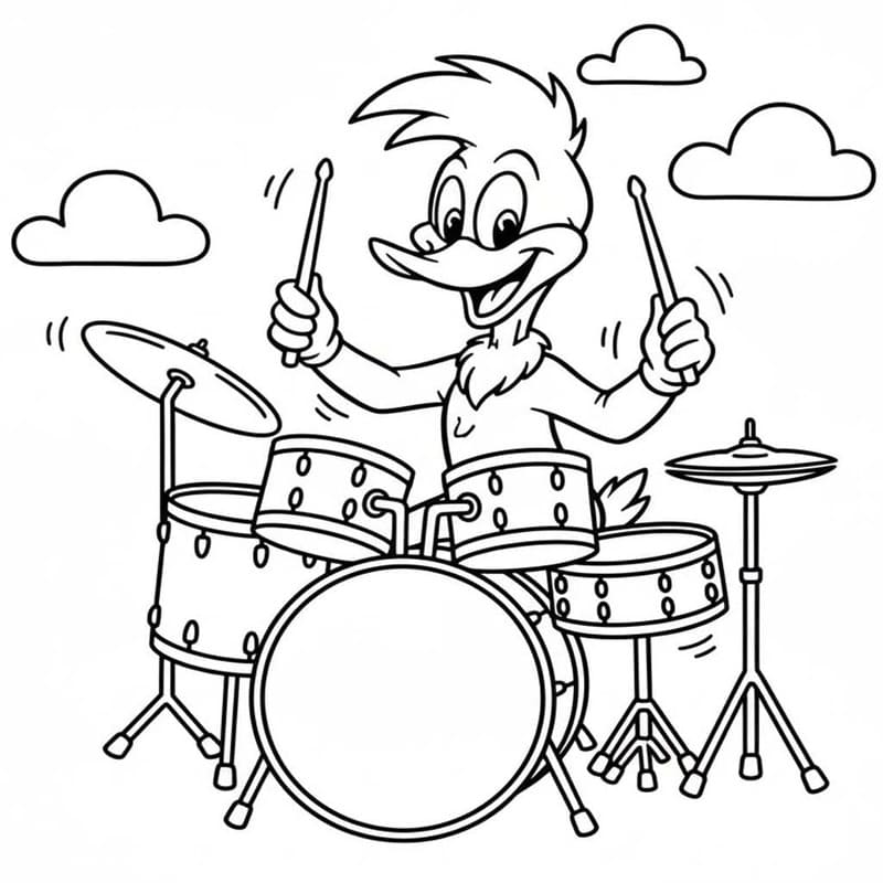 Kolorowanka Woody Woodpecker dla dzieci