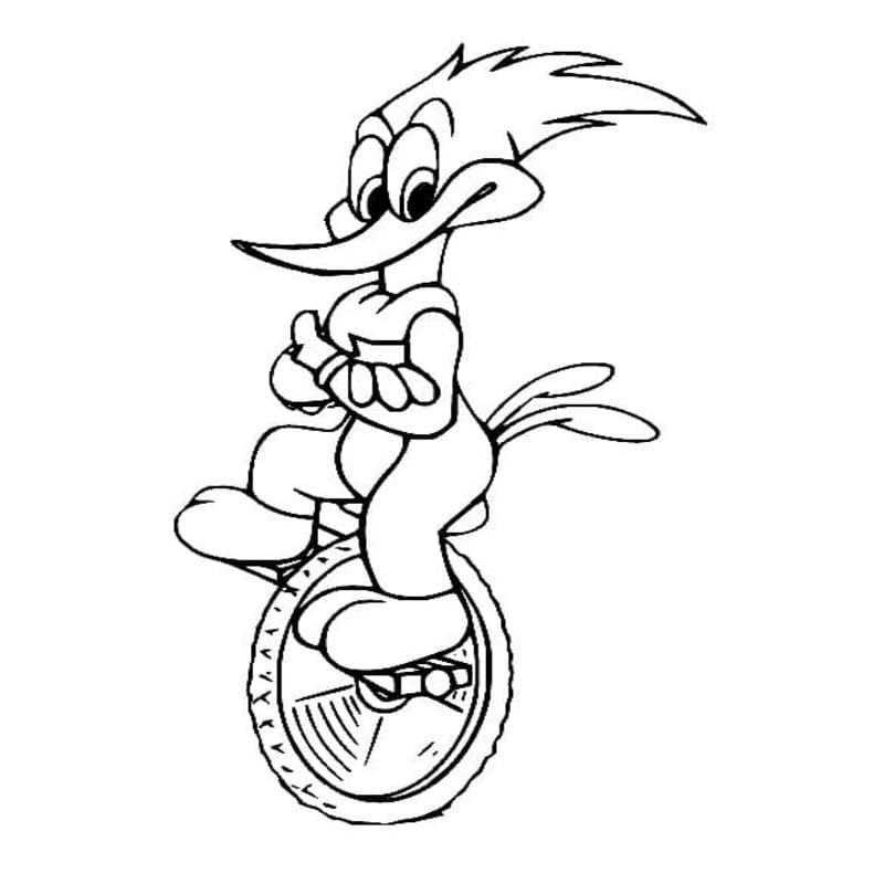 Kolorowanka Woody Woodpecker wydruku łatwy