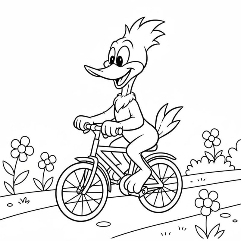Kolorowanka Woody Woodpecker wydruku prosty